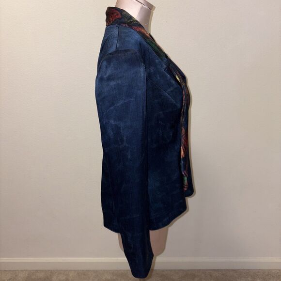 Platinum By Dorothy Schoelen Blazer Womens Size Medium Jacket Style No 2948 Blue - Picture 7 of 11